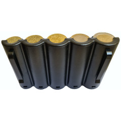 Monnayeur Pièces Euro – Pour Portefeuille Serveur Restauration Pratique – Caisse Monnaie Pièces – Range Monnaie 5 compartiments 