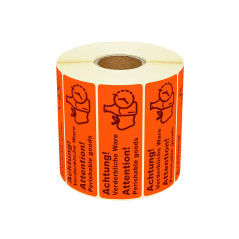Prolac Étiquettes d'expédition - Attention ! Marchandise périssable - Étiquettes autocollantes avec forte adhérence dans un form