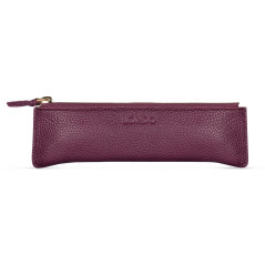 Londo Trousse en Cuir Véritable avec Fermeture Éclair – Étui à Crayons Élégant, Pochette Multifonction pour Bureau, Voyage & Quo