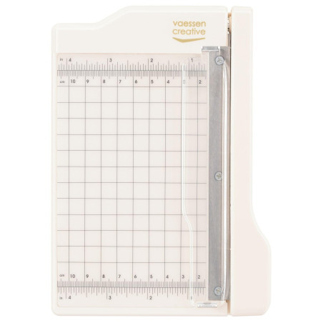 Vaessen Creative Mini Massicot Trim Easy, 10 x 15 cm, Machine pour Couper Cartonné, Papier Mousse, Feuilles de Liège et Autres M