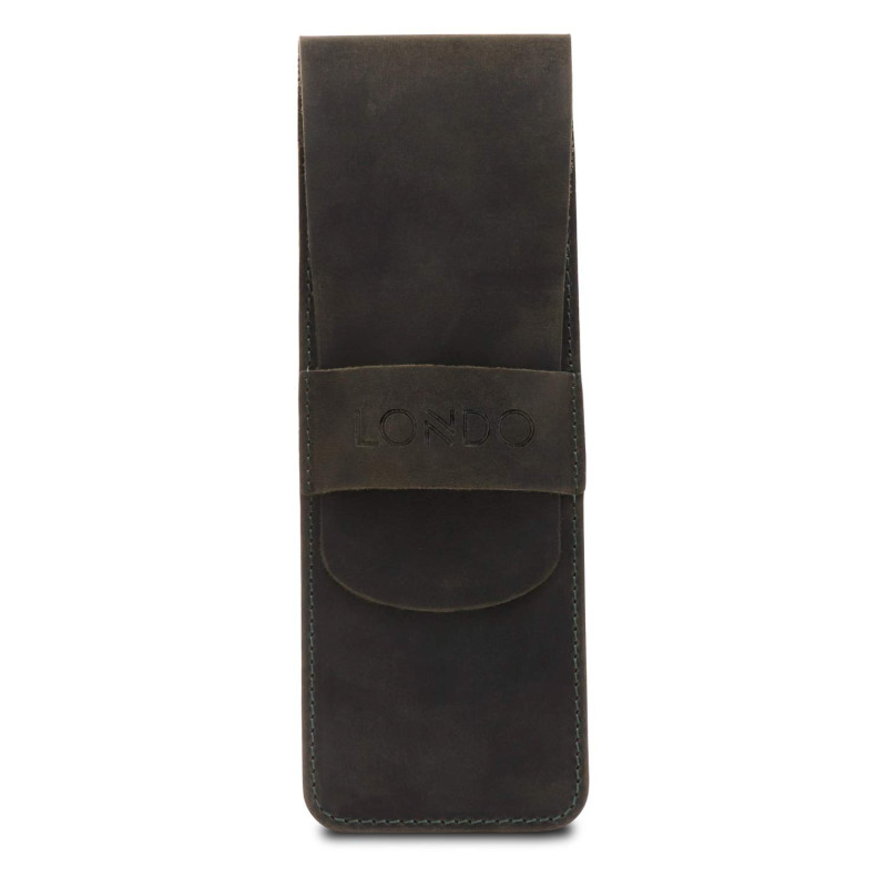 Londo Étui en Cuir Véritable pour Stylos et Crayons avec Fermeture – Trousse à Stylos, Pochette de Fournitures de Bureau et Voya Londo Étui en Cuir Véritable pour Stylos et Crayons avec Fermeture – Trousse à Stylos, Pochette de Fournitures de Bureau et Voya