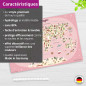 coveryourdesk Sous-main effaçable pour enfants - Carte du monde rose avec animaux - 60 x 40 cm - En vinyle de - Fabriqué en Alle coveryourdesk Sous-main effaçable pour enfants - Carte du monde rose avec animaux - 60 x 40 cm - En vinyle de - Fabriqué en Alle