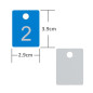 StayMax Étiquettes rectangulaires en plastique ABS avec trou numérotées de 1 à 50 Bleu StayMax Étiquettes rectangulaires en plastique ABS avec trou numérotées de 1 à 50 Bleu