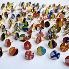 WoodLeo Lot de 200 épingles en métal pour carte du monde : style traditionnel, en Verschiedenen Farben Erhältlich, parfaites pou