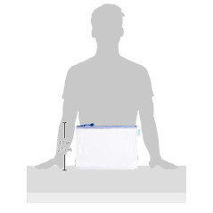 Tarifold Fr 509001- Lot de 8 Pochettes Plastique A4 Zip, Fermeture éclair Document Chemises transparentes Dossier pour Bureaux, 