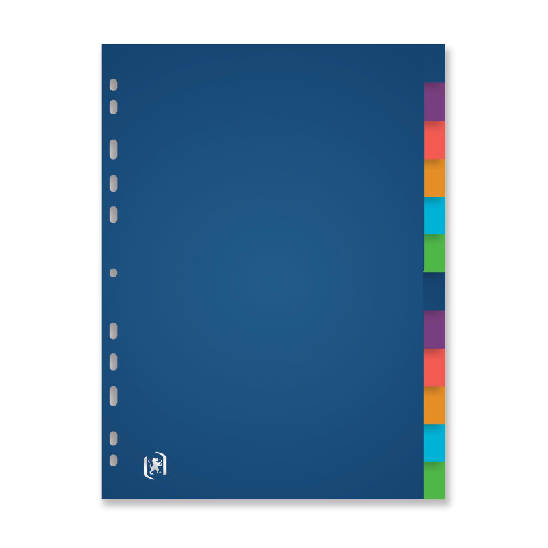 OXFORD Intercalaires Neutres A4XL 12 Positions Polypro Translucide Epaisseur 30/100ème Coloris Assortis OXFORD Intercalaires Neutres A4XL 12 Positions Polypro Translucide Epaisseur 30/100ème Coloris Assortis