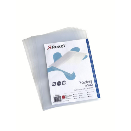 Hetzel 21674090 Pack de 100 Chemises Coin Grainée A4 Transparent