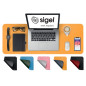 SIGEL SA601 Sous-main végétalien, portable, en cuir PU, antidérapant, essuyable, double face, 80 x 30 cm, jaune/gris SIGEL SA601 Sous-main végétalien, portable, en cuir PU, antidérapant, essuyable, double face, 80 x 30 cm, jaune/gris