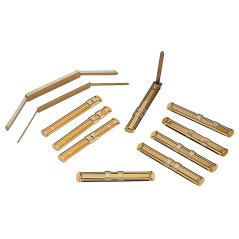 Grafoplás 5400050 Boîte de 50 Fasteners métalliques à reliure avec languette et coulissante, grenat