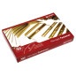 Grafoplás 5400050 Boîte de 50 Fasteners métalliques à reliure avec languette et coulissante, grenat Grafoplás 5400050 Boîte de 50 Fasteners métalliques à reliure avec languette et coulissante, grenat