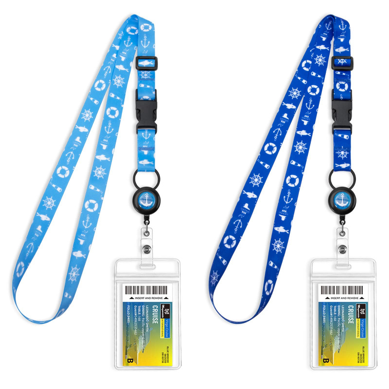 Cordon de croisière, cordon réglable avec bobine rétractable, porte-badge étanche pour cartes d'identité Disney et toutes les cr Cordon de croisière, cordon réglable avec bobine rétractable, porte-badge étanche pour cartes d'identité Disney et toutes les cr
