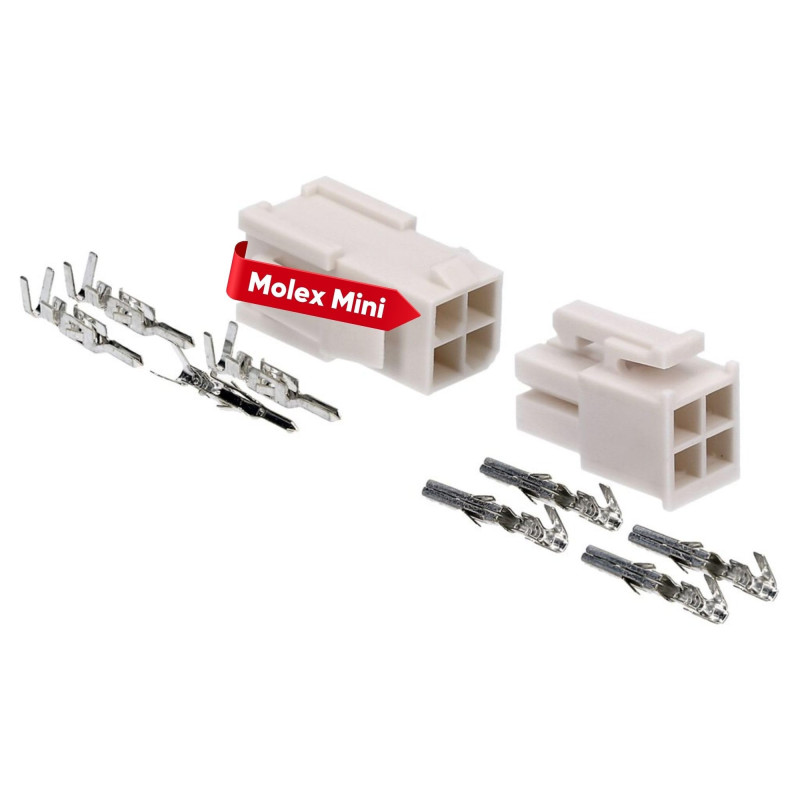 Kalitec KALI-2404 Mini-Fit Jr. Set 4 pôles en nylon I Connecteurs de câble pour véhicules I Tension 600 V I Courant nominal 13 A Kalitec KALI-2404 Mini-Fit Jr. Set 4 pôles en nylon I Connecteurs de câble pour véhicules I Tension 600 V I Courant nominal 13 A