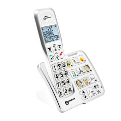 Geemarc Amplidect 595 Photo - Téléphone Fixe Amplifié avec Fonction Appel d’Urgence, Sonnerie Puissante et Touches Photo Personn