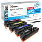 [sans Puce, avec Outil] Cartouches de Toner Remanufacturées 4 Couleurs 207X W2210X W2211X W2212X W2213X 3150 Pages Noir, C M Y 2