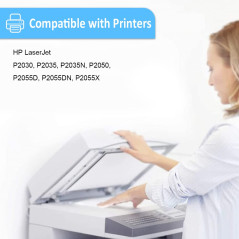 LAIPENG Compatible Cartouche de Toner 05A CE505A 05X CE505X Jusqu'à 2000 Pages pour HP LaserJet P2030 P2035 P2035N P2050 P2055D 