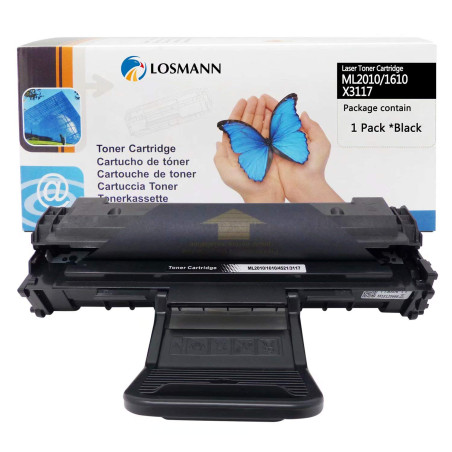 LOSMANN 1x Noir Toner Compatible pour ML-2010 ML-1610 SCX-4521 X3117 pour Samsung SCX-4321 SCX-4521F SCX-4521FR ML-1615 ML-1620 