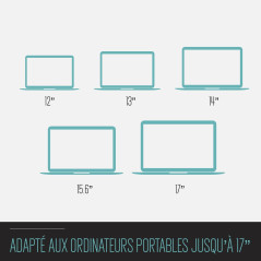 EWENT EW1256 - Support pour ordinateur portable 17" avec système de refroidissement, noir