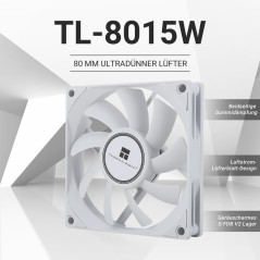 Thermalright TL-9015W ventilateur de boîtier d'ordinateur ventilateur PWM silencieux 4pin PC, 15mm Slimline cooler fan, 2700RPM