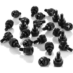 Poppstar 25x Vis moletées pour boîtiers de PC #6-32 x 6mm