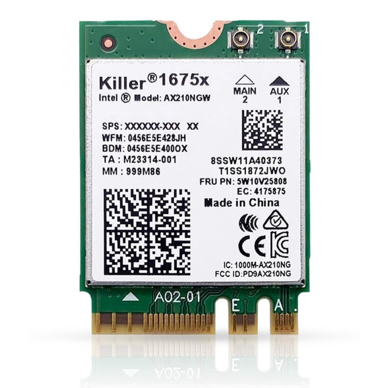 HighZer0 Electronics AX1675x Killer Series Upgraded WiFi 6E Adapter | Gaming WiFi Adapter | M.2 Wifi Card | 2.4 Gbps WiFi for PC HighZer0 Electronics AX1675x Killer Series Upgraded WiFi 6E Adapter | Gaming WiFi Adapter | M.2 Wifi Card | 2.4 Gbps WiFi for PC