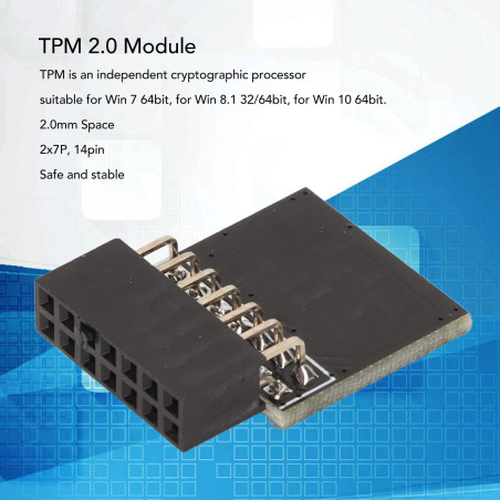 Module TPM2.0, Module de sécurité 2x7P 14 Broches, Module de Mémoire intégré Prenant en Plus de DDR3, pour la Série Z590 B560 H5