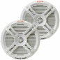 Pyle 2 Haut-PARLEURS PLMRX67 Blanc 2 Voies 250 Watt Max 19,3 cm étanche idéal pour Piscine Bateau Restaurant Pizzeria hôtel Bar 