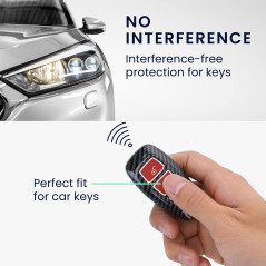 kwmobile Accessoire clé de Voiture Compatible avec Ford Keyless Go 3-Bouton - Coque de Protection étui Souple en Plastique avec 