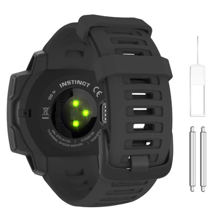 MoKo Bracelet Compatible avec Garmin Instinct/Instinct Solar/Tactical/Instinct 2 Montre GPS, 22mm Bracelet de Remplacement en Si