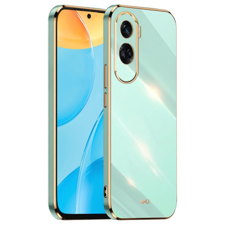 EASSGU [Cadre Galvanisé Coque pour Honor 90 Lite 5G (6.7" inches) Etui de Protection en Silicone TPU - Vert