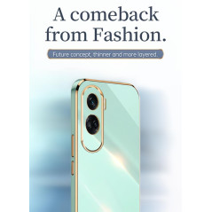 EASSGU [Cadre Galvanisé Coque pour Honor 90 Lite 5G (6.7" inches) Etui de Protection en Silicone TPU - Vert