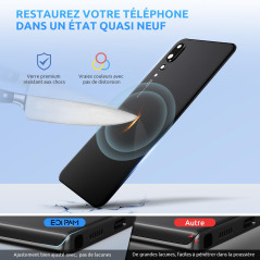 Eonpam Vitre Arrière pour Huawei P20 Pro Origine Couvercle Batterie Remplacement avec Lentille de Caméra + Kit Réparation (Auror