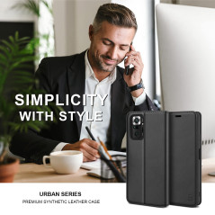 BEZ® Coque pour Redmi Note 10 Pro, Etui Housse pour Xiaomi Redmi Note 10 Pro en Cuir Premium Flip Case Portefeuille, à Rabat ave