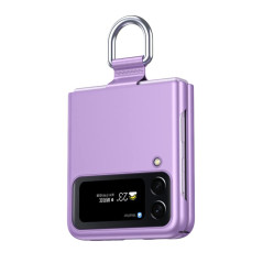 AMWEI Coque pour Samsung Galaxy Z Flip4 (Z Flip 4), Étui Antichoc PC Housse ave Anneau, Très Mince Mat Bumper Protection Case Co