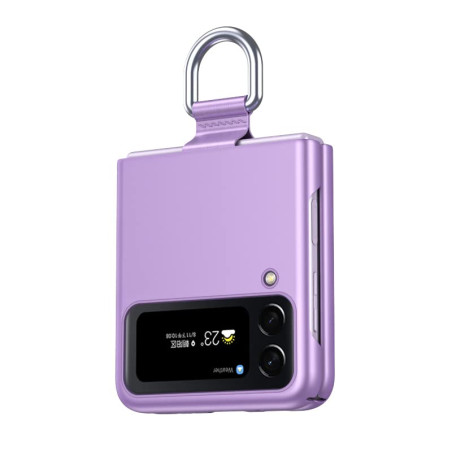 AMWEI Coque pour Samsung Galaxy Z Flip4 (Z Flip 4), Étui Antichoc PC Housse ave Anneau, Très Mince Mat Bumper Protection Case Co