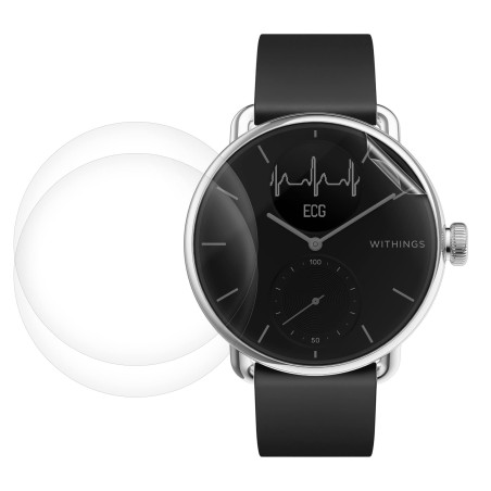 kwmobile 3X Protection écran Compatible avec Withings Scanwatch 38mm - Set de Film Plastique Transparent pour Fitness Tracker