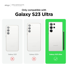 elago Coque Hybride Transparente Compatible avec Samsung Galaxy S23 Ultra Étui - TPU + Polycarbonate, Jaunissement Réduit, Décou