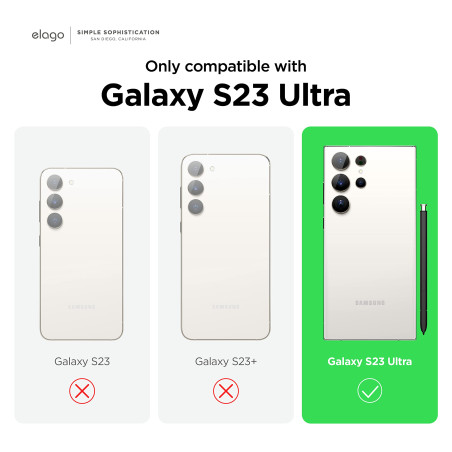 elago Coque Silicone Liquide Compatible avec Samsung Galaxy S23 Ultra Étui, Silicone Premium, Protection Complète du Corps, Couv