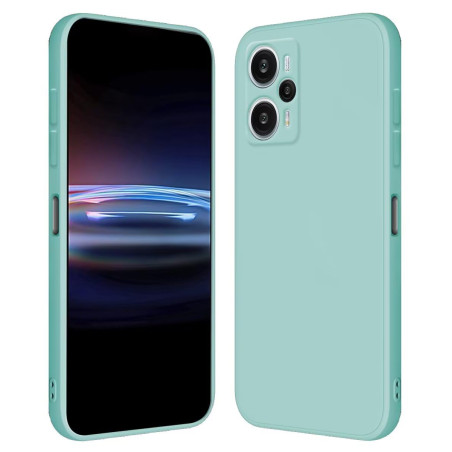 RankOne Coque pour POCO F5 (6.67" inches) Étui en Silicone TPU Souple - Cyan Clair