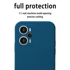 RankOne Coque pour POCO F5 (6.67" inches) Étui en Silicone TPU Souple - Cyan Clair