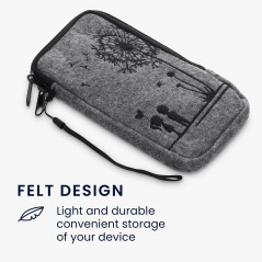 kwmobile Housse de Protection pour Smartphone Compatible avec XL - 6,7/6,8" - Sacoche de Protection Téléphone Portable en Feutre
