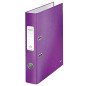 Leitz, Classeur à Levier A4, Carton Pelliculé, Dos 50 mm, Capacité 350 Feuilles, Mécanisme unique 180°, Violet WOW, 10060062 Leitz, Classeur à Levier A4, Carton Pelliculé, Dos 50 mm, Capacité 350 Feuilles, Mécanisme unique 180°, Violet WOW, 10060062