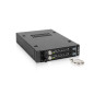 Icy Dock Rack Mobile métallique pour 2 x SSD Or HDD 2.5” SATA/SAS dans 1 Baie de 3.5" avec clé de Verrouillage & vis moletée Ant Icy Dock Rack Mobile métallique pour 2 x SSD Or HDD 2.5” SATA/SAS dans 1 Baie de 3.5" avec clé de Verrouillage & vis moletée Ant