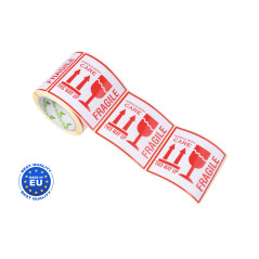 OliveBird 100 Autocollants Fragile Avec Inscription En Anglais "This Way Up Handle With Care" Autocollants, Grande Taille 10 X 1