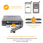 Icy Dock Rack Mobile métallique pour 2 x SSD Or HDD 2.5” SATA/SAS dans 1 Baie de 3.5" avec clé de Verrouillage & vis moletée Ant Icy Dock Rack Mobile métallique pour 2 x SSD Or HDD 2.5” SATA/SAS dans 1 Baie de 3.5" avec clé de Verrouillage & vis moletée Ant