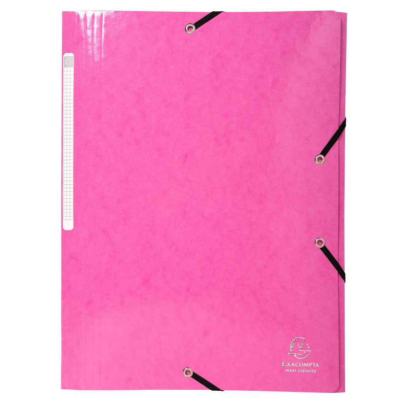 Exacompta - Réf. 55824E - Carton de 25 chemises à élastiques Iderama - pochettes 3 rabats Maxi Capacity - en carte lustrée pelli Exacompta - Réf. 55824E - Carton de 25 chemises à élastiques Iderama - pochettes 3 rabats Maxi Capacity - en carte lustrée pelli