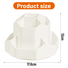 Lvjkes Faire tourner pot crayon, Rangement bureau 9 compartiments, Grande capacité améliorée rotative à 360 °, Peut accueillir d