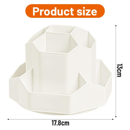 Lvjkes Faire tourner pot crayon, Rangement bureau 9 compartiments, Grande capacité améliorée rotative à 360 °, Peut accueillir d