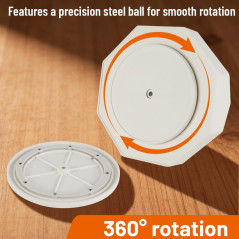 Lvjkes Faire tourner pot crayon, Rangement bureau 9 compartiments, Grande capacité améliorée rotative à 360 °, Peut accueillir d