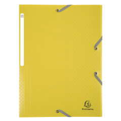 Exacompta - Réf 55190E - Paquet de 4 chemises à élastiques Forever Young - pochettes 3 rabats - en polypropylène recyclé -dimens
