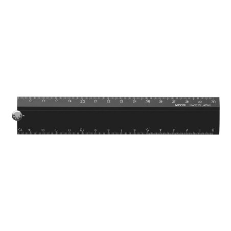 Multi règle Midori de 30 cm en aluminium Noir